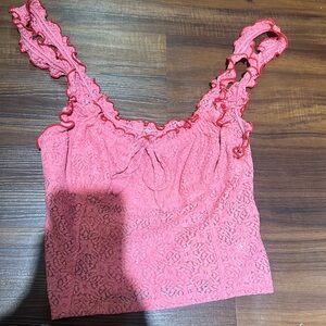 Lace/ruffle tank. Size M.